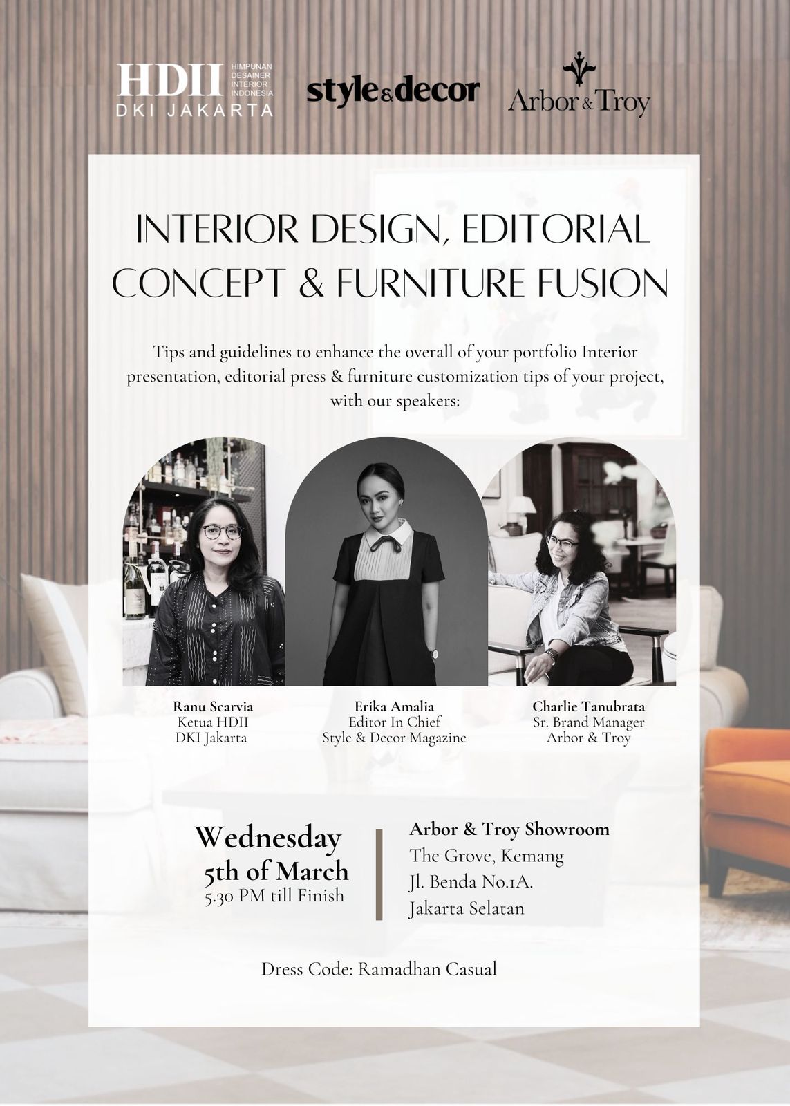 Interior Design, Editorial Concept & Furniture Fusion - HDII DKI Jakarta